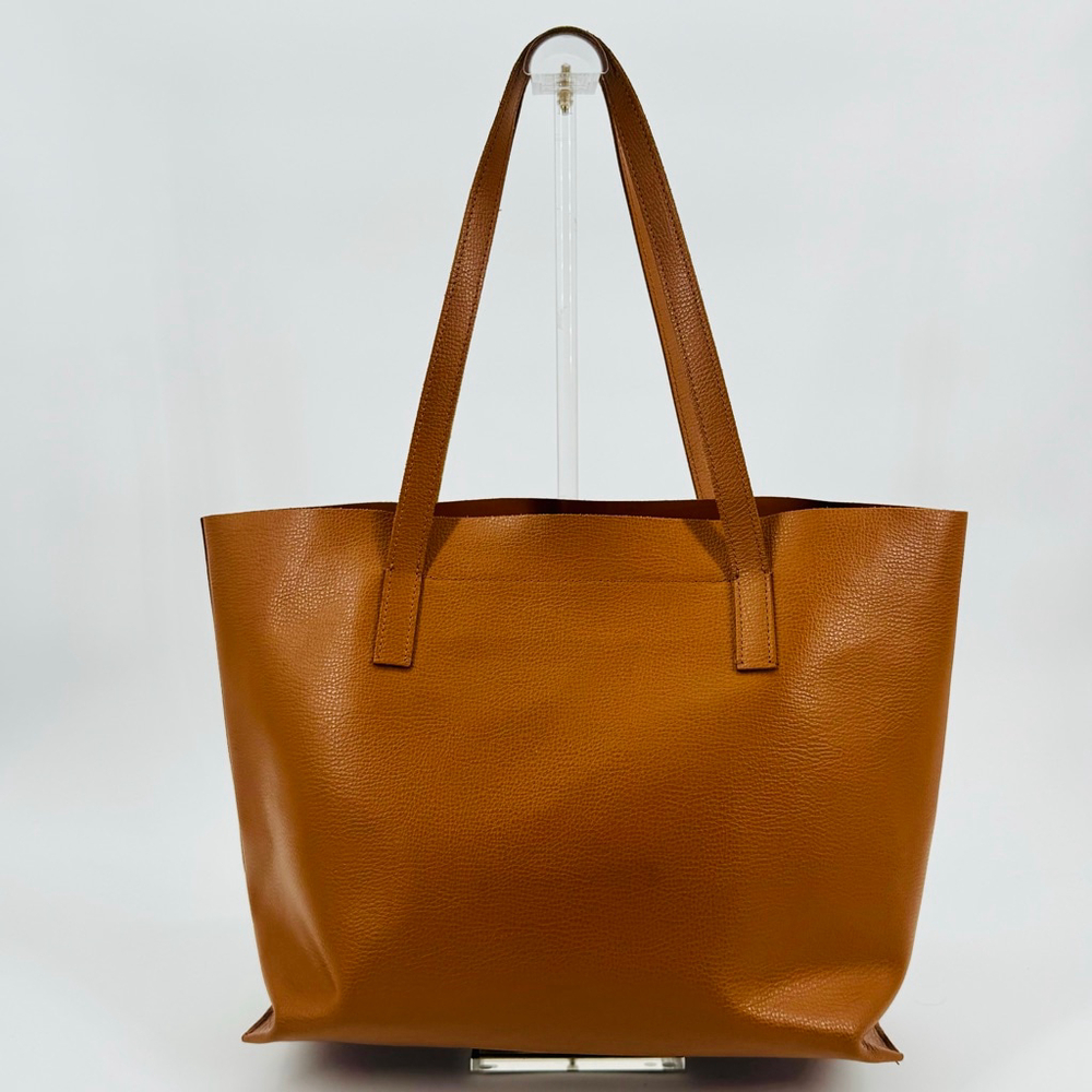 Mark & Graham Everyday Italian Leather Tote Bag in Camel - Picture 5 of 9